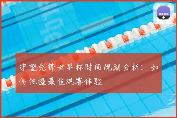 守望先锋世界杯时间规划分析：如何把握最佳观赛体验